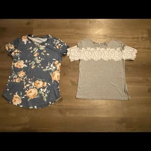 Two shirts for a bundle. NEVER WORN!!!